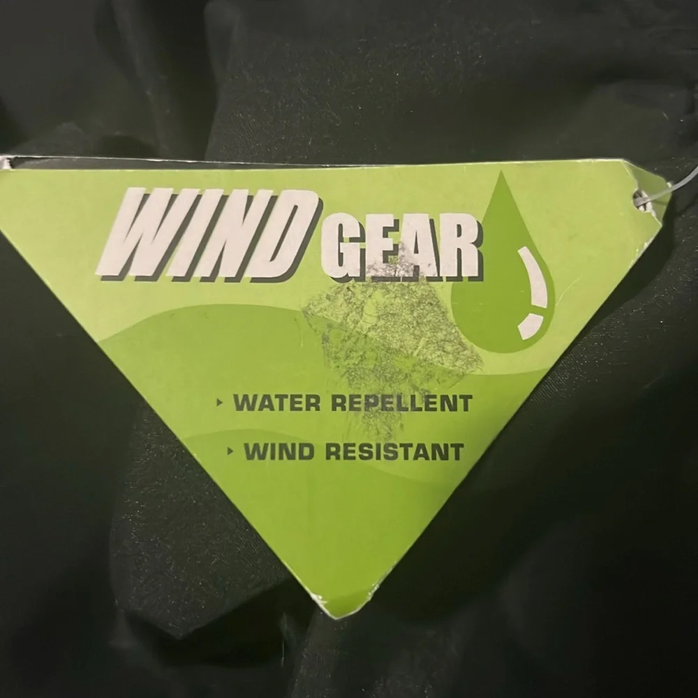 Wedge Men’s Black Pullover Pocketed Wind Breaker/Water Repellent NWT‎ SZ:…